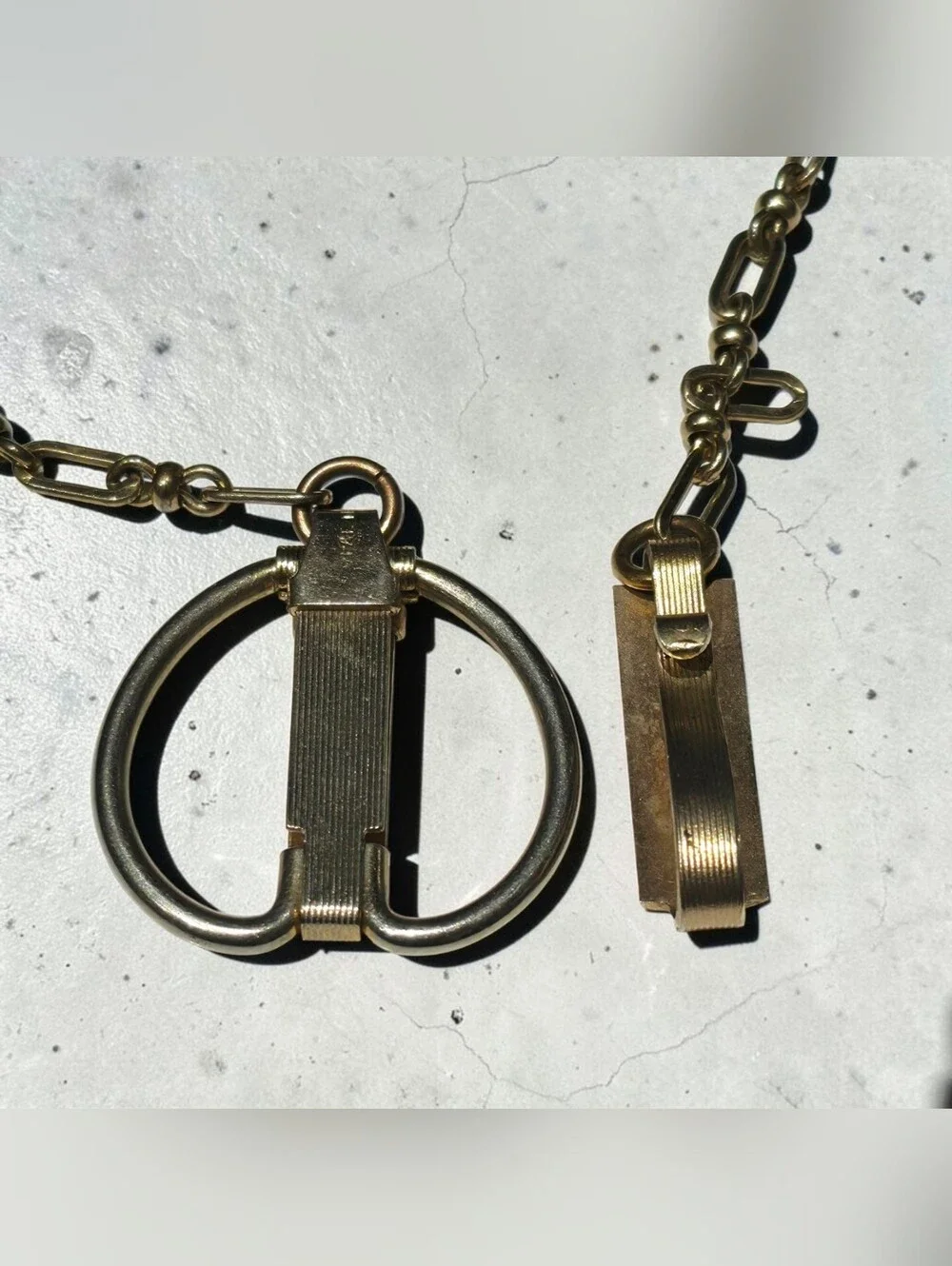 Antique Gold Filled Vest Pocket Watch Chain Clip Vintage Patented Art Deco GF